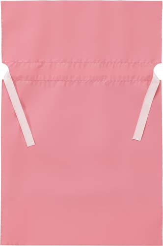 梨地ポリ巾着袋（底マチ付）　ピンク　Ｍ　２０枚画像