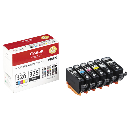 ｲﾝｸﾀﾝｸ BCI-326+325/6MP 6色ﾏﾙﾁﾊﾟｯｸ 4713B002 1箱(6個:各色1個)画像