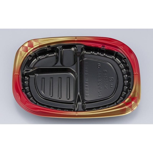 シーピー化成 弁当容器 CBFまろん7-1 ゴルトBR 本体画像