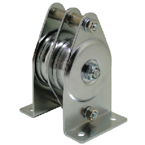 ｽﾃﾝﾚｽ固定滑車 たて型 二車ﾍﾞｱﾘﾝｸﾞ入り 1個画像