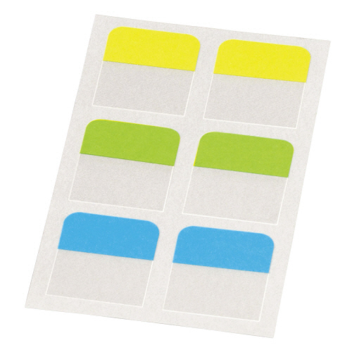 ふせん<ﾘﾍﾟﾀ> 貼ってはがせる紙付ｲﾝﾃﾞｯｸｽ 25mm幅 28x25mm 3色 1ﾊﾟｯｸ画像