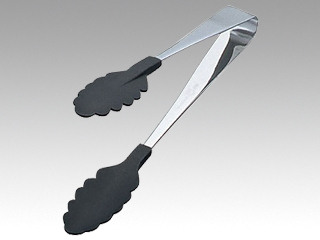 18-0抗菌 耐熱カラフルトングブラック画像