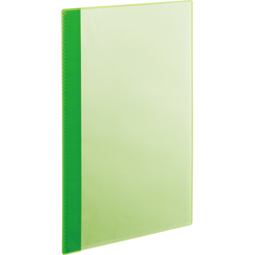 薄型ｸﾘｱﾌﾞｯｸ(角まる)A4ﾀﾃ10ﾎﾟｹｯﾄ 背幅3mmｸﾞﾘｰﾝ 1ﾊﾟｯｸ(5冊)画像