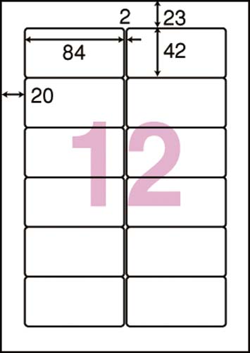 ｎａｎａラベルシンプルパック１２面シャープ５００枚画像