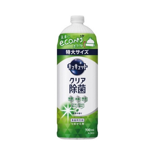 キュキュット　クリア除菌緑茶　詰替用７００ｍｌ×４画像