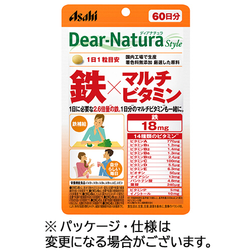 ﾃﾞｨｱﾅﾁｭﾗｽﾀｲﾙ 鉄×ﾏﾙﾁﾋﾞﾀﾐﾝ 60日分 1個(60粒)画像