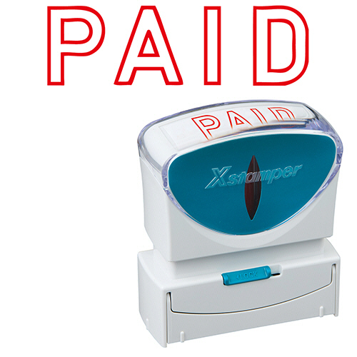 Xｽﾀﾝﾊﾟｰ ﾋﾞｼﾞﾈｽ用ｷｬｯﾌﾟﾚｽ B型 (PAID) ﾖｺ 赤 1個画像