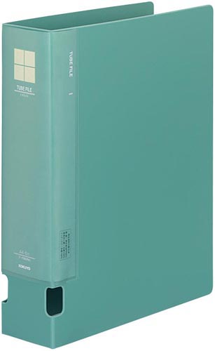 チューブファイルＰＰ緑Ａ４縦背幅７４ｍｍ　４冊