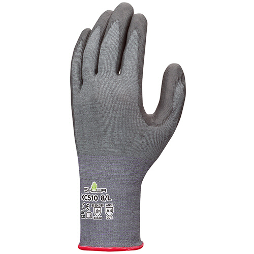 XC510 ﾌｫﾙﾃｯｸｽｳﾚﾀﾝﾊﾟｰﾑ手袋 S ｸﾞﾚｰ 1ｾｯﾄ(60双)画像