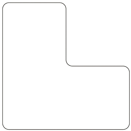 ﾌﾛｱｼｰﾙ 区画表示用 L型 白 1ﾊﾟｯｸ(4ｼｰﾄ)画像