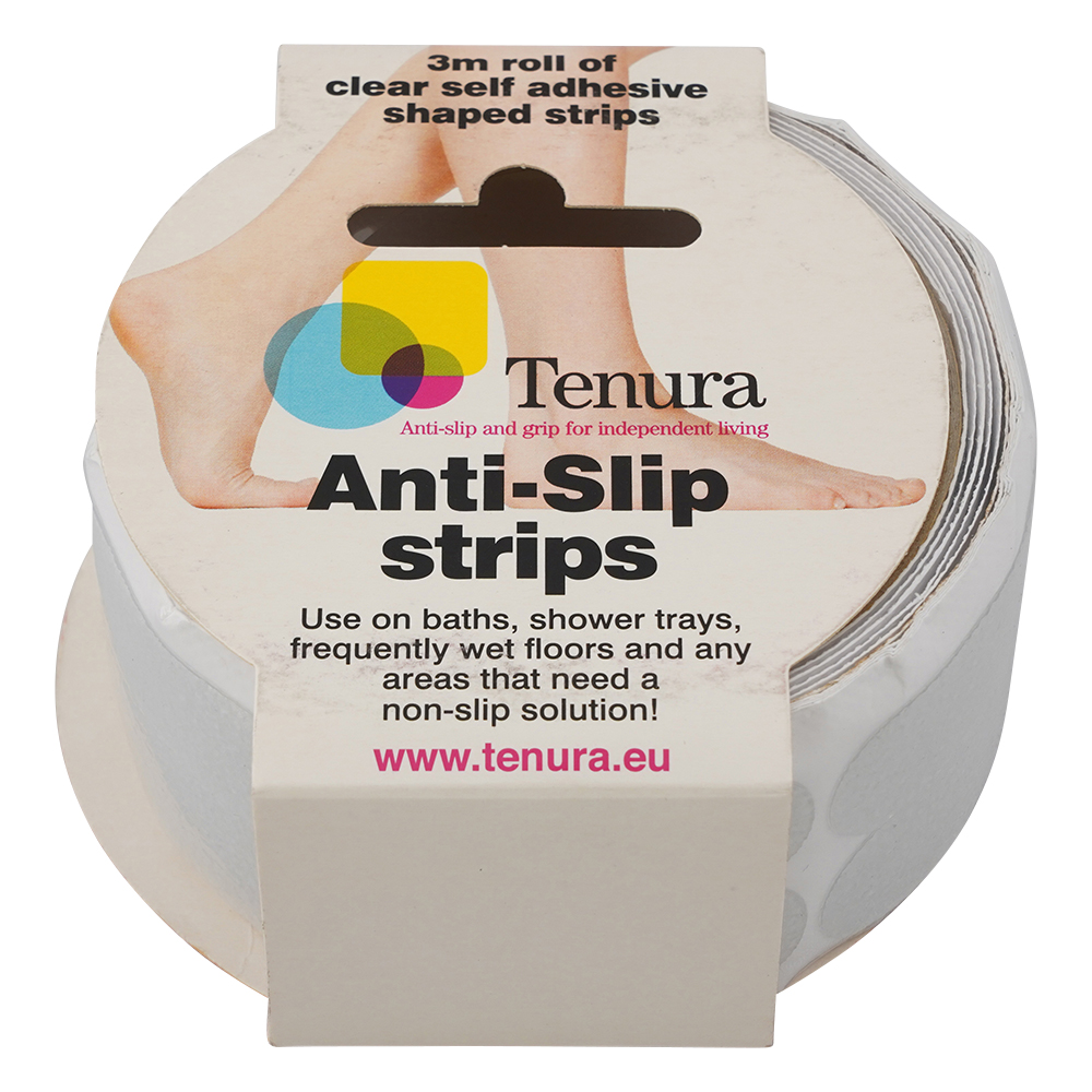 スリップ防止ステッカー　長方形　200×20　クリア　30枚入画像