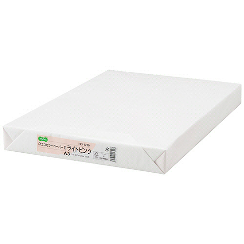 αｴｺｶﾗｰﾍﾟｰﾊﾟｰII A3 ﾗｲﾄﾋﾟﾝｸ 1ｾｯﾄ(1500枚:500枚x3冊)画像