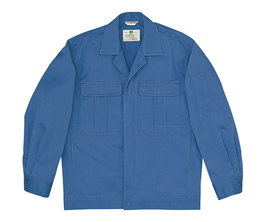 秋冬作業服　E/C　4つポケットジャンパー　前ボタン式　上　ブルー　3L画像