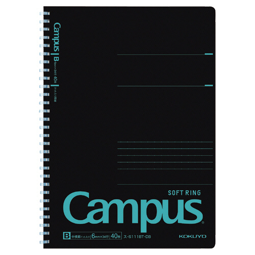 ｷｬﾝﾊﾟｽ ｿﾌﾄﾘﾝｸﾞﾉｰﾄ(ﾄﾞｯﾄ入り罫線 ｶｯﾄｵﾌ) ｾﾐB5 B罫 40枚 ﾌﾞﾙｰ 1冊画像