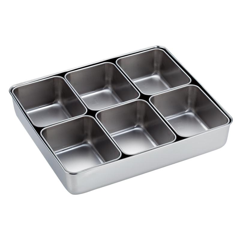 調味料入れ UK 調味料入バット〈0号・角6個入〉 YUKIWA画像