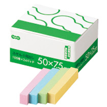 ふせん 小見出し 50×7.5mm 4色 1ﾊﾟｯｸ(24冊)画像