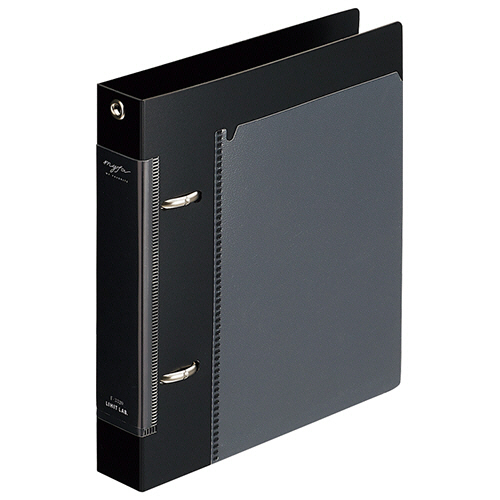 myfa ｺﾚｸｼｮﾝﾌｧｲﾙ ﾐﾆ 2穴 背幅27mm ｼﾞｪｯﾄﾌﾞﾗｯｸ 1冊画像