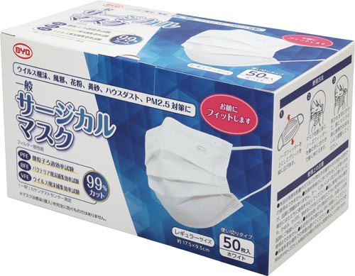 一般サージカルマスク　ふつう　５０枚画像