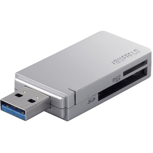 高速カードリーダー/ライター　USB3.0&ターボPC　EX対応モデル　シルバー　1個画像