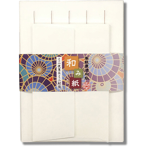 和み紙ﾐﾆ便箋&ﾐﾆ封筒ﾚﾀｰｾｯﾄ 大礼 しろ 1ﾊﾟｯｸ画像