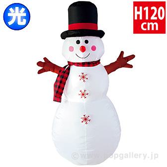 エアブロー チェックスノーマン（高さ：H120cm）画像