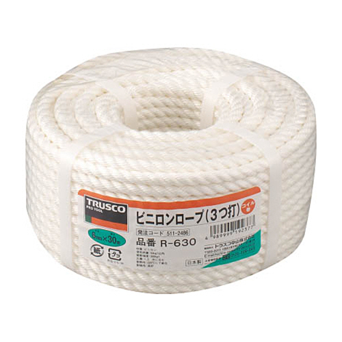 ﾋﾞﾆﾛﾝﾛｰﾌﾟ 6mm×30m ｺｲﾙ巻 1巻画像