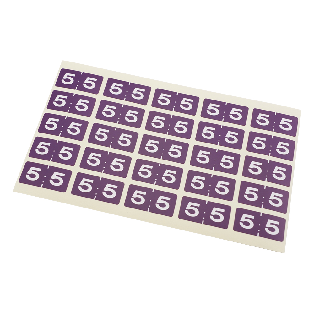 カラーナンバーラベル 15×30mm（5） 1袋（25片×10枚入）