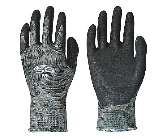 ニトリルゴム背抜き手袋 龍グレー M画像