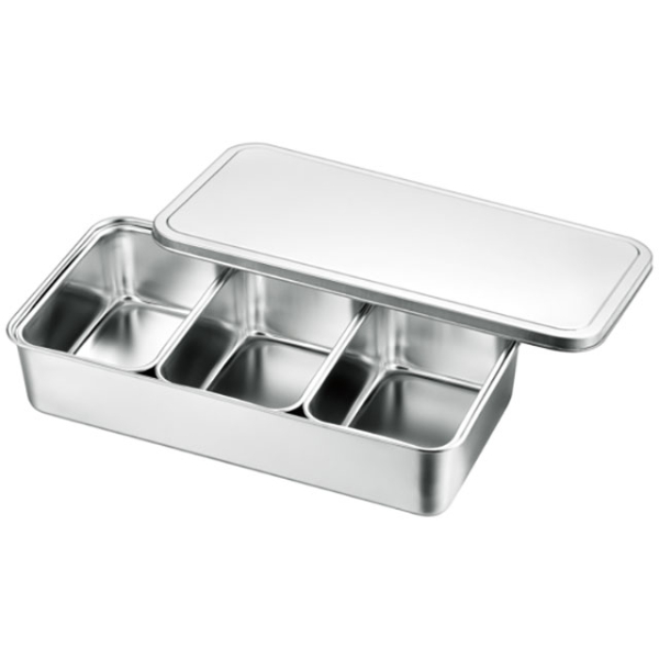 調味料入れ AG18-8 中型調味料入バット3ヶ入 赤川器物製作所画像
