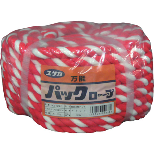 ｱｸﾘﾙﾛｰﾌﾟ万能ﾊﾟｯｸ 12φ×20m 紅白 1個画像