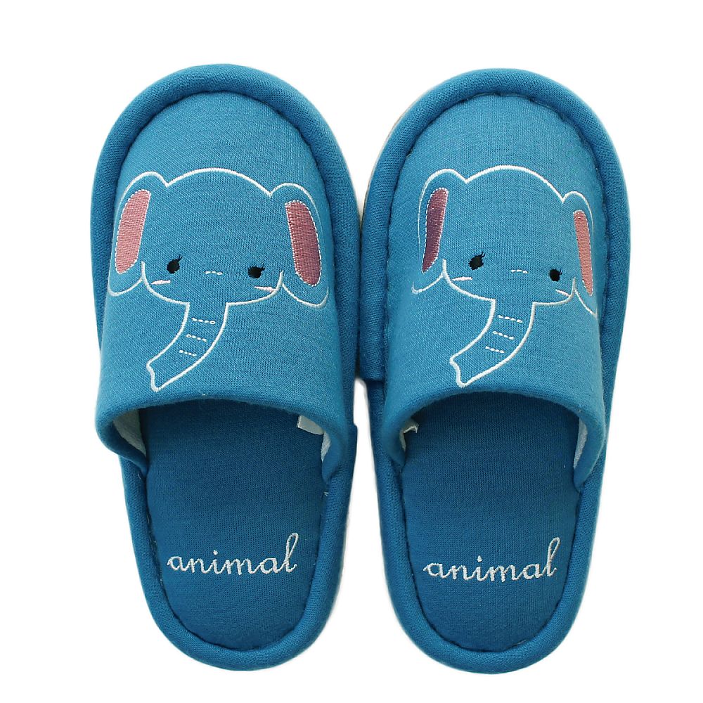 子供用スリッパ（アニマル）ブルー画像