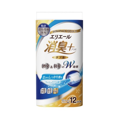 エリエール消臭＋トイレット　ダブル２５ｍ　１２個画像