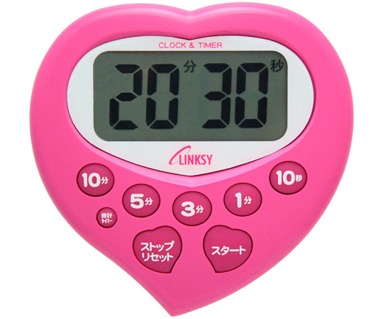リンクシー ハート型キッチンタイマー ピンク画像