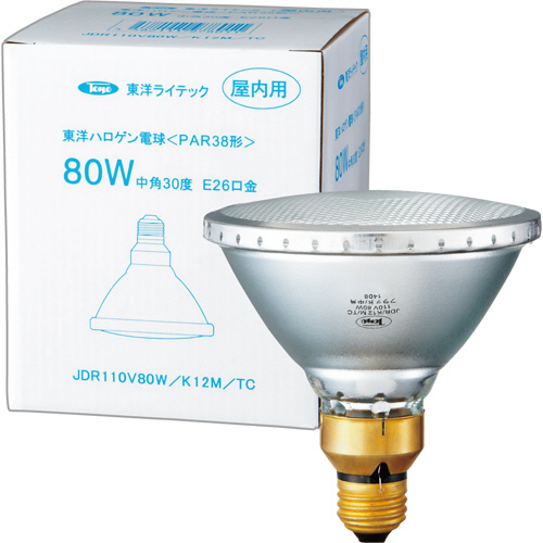 PAR形ﾊﾛｹﾞﾝﾗﾝﾌﾟ 80W形 E26口金 中角 1個画像