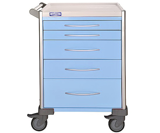 小児科用カート(LUXE) ブルー(無地) 690×540×930mm画像