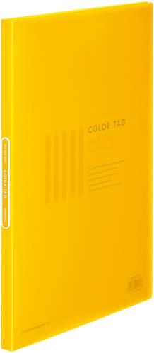 クリヤーブックカラータグ　Ａ４縦２０Ｐ　黄１０冊画像