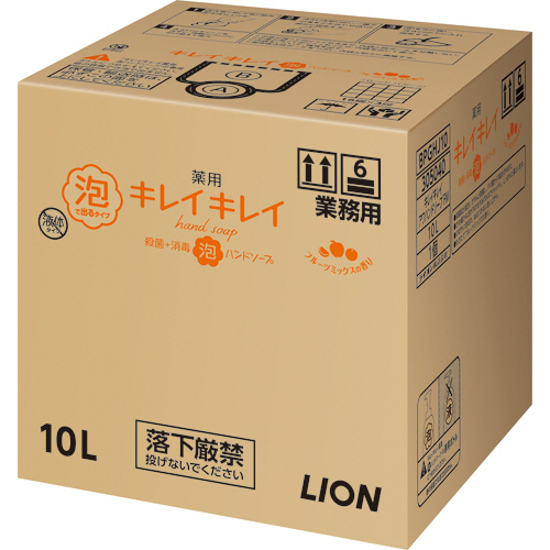 ｷﾚｲｷﾚｲ 薬用 泡ﾊﾝﾄﾞｿｰﾌﾟ ﾌﾙｰﾂﾐｯｸｽの香り 業務用 10L 1箱画像