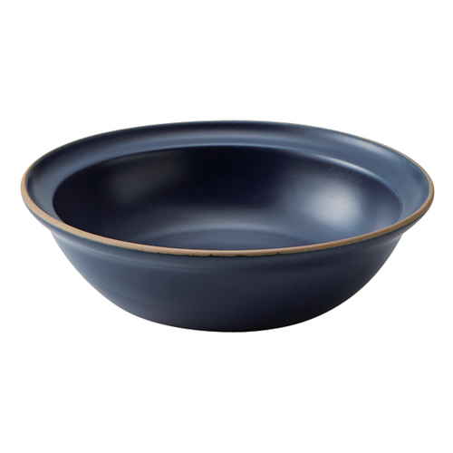 ボウル 16cm M エッジライン 陶器 食器 ブルー画像