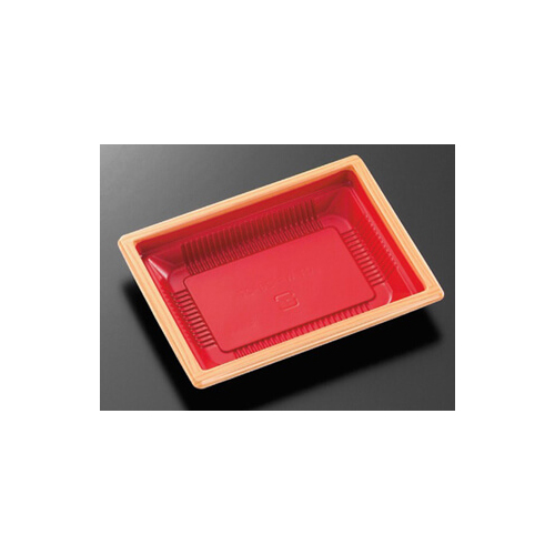 中央化学 弁当容器 CT WF-26-27 赤木目-BK 本体L画像