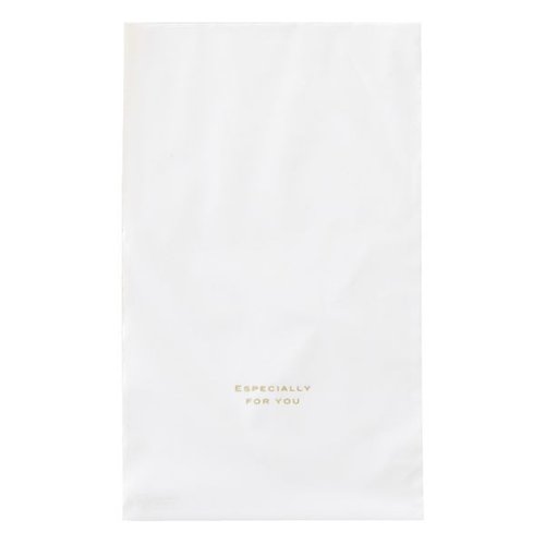 ラッピング用品 梨地バッグホワイト-SS(50枚) ヘッズ画像