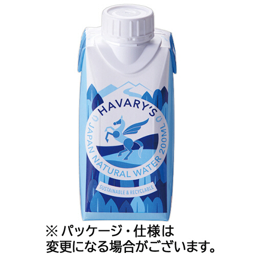 HAVARYS JAPAN NATURAL WATER 200mL 紙ﾊﾟｯｸ 1ｹｰｽ(12本)画像