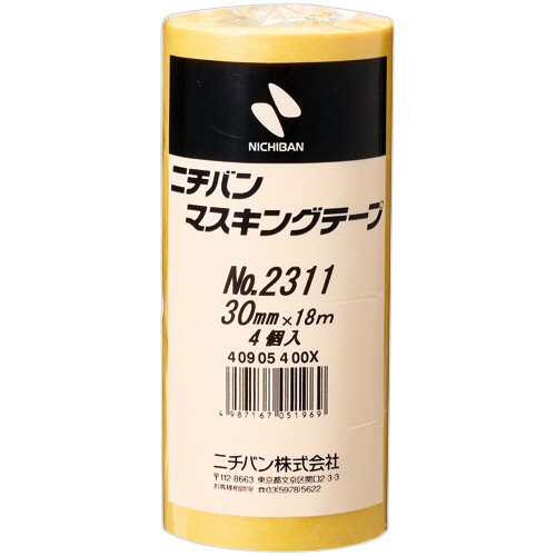 ﾏｽｷﾝｸﾞﾃｰﾌﾟ No.2311 30mm×18m 厚み0.092mm 1ﾊﾟｯｸ(4巻)画像