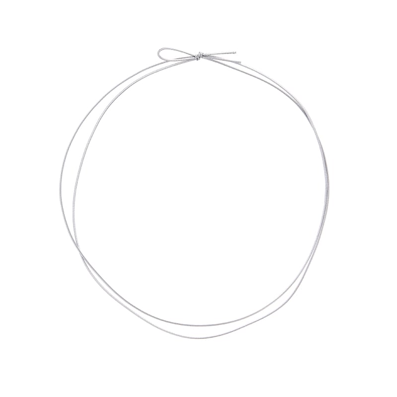 細銀ゴム二重　片花結び７４ｃｍ　折径１６ｃｍ画像