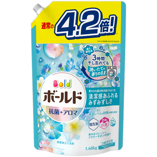 ﾎﾞｰﾙﾄﾞｼﾞｪﾙ 爽やかﾌﾚｯｼｭﾌﾗﾜｰｻﾎﾞﾝの香り 詰替 ｳﾙﾄﾗｼﾞｬﾝﾎﾞ 1680g 1ﾊﾟｯｸ画像