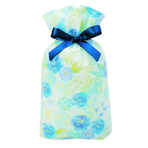 グリタリングフラワー巾着ブルー M画像