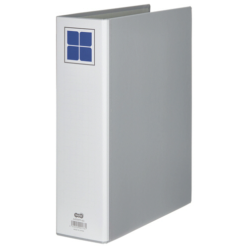 両開きﾊﾟｲﾌﾟ式ﾌｧｲﾙE A4ﾀﾃ 600枚収容 60mmとじ 背幅86mm ｸﾞﾚｰ 1ｾｯﾄ(10冊)画像