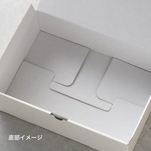 ギフト箱 MOW-LGB1 無地オフホワイトギフトボックス-L1(10枚) ヘッズ 無地でシンプルなオフホワイトのギフトボックスが積み重なっている様子