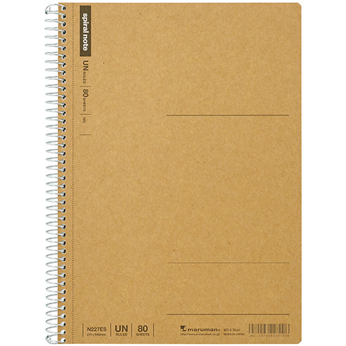 ｽﾊﾟｲﾗﾙﾉｰﾄ ﾍﾞｰｼｯｸ A5 無地 80枚 1ｾｯﾄ(5冊)画像