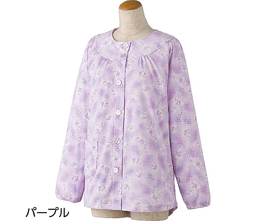 上下別売りパジャマ（婦人用）　ワンタッチ上着　パープル　S画像