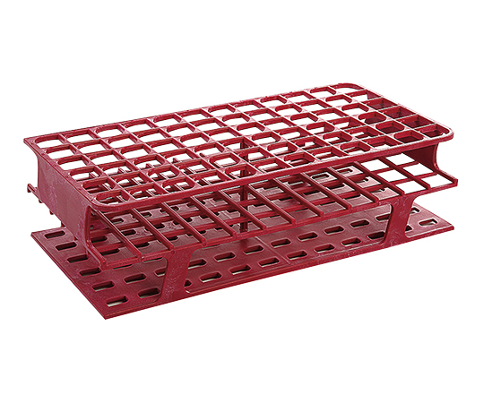 一体成型試験管立て（72穴） 赤紫 16φmm画像